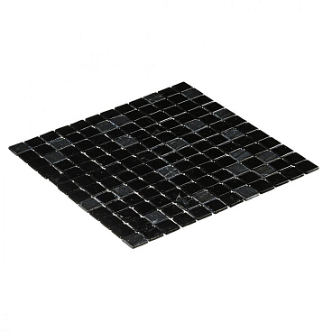 Мозаика Lavelly Smalta черный микс стеклянная 311х311х4,9 мм глянцевая