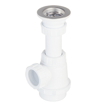 Сифон для раковины и биде Wirquin Pro 1 1/4х32 мм c выпуском d63 мм (30975059)