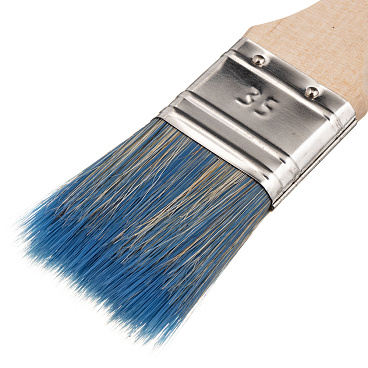 Кисть плоская смешанная щетина деревянная ручка Wenzo Wood 35х12 мм для красок на водной основе