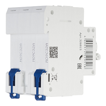 Автоматический выключатель модульный КЭАЗ OptiDin BM63 3P 32А тип C 4,5 кА 230/400 В (326815)