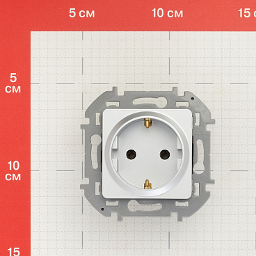 Розетка Legrand Inspiria встраиваемая алюминий (673722)