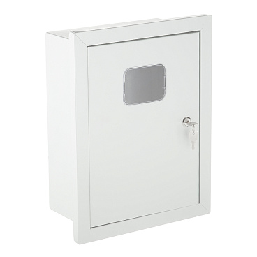 Щит учетно-распределительный встраиваемый Dekraft ЩРУВ-1/12 металлический IP31 430х330х160 мм 12 модулей с окном для снятия показаний счетчика