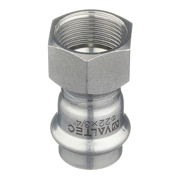 Соединитель VALTEC (VTi.902.I.002205) 22 мм х 3/4 ВР(г) нержавеющая сталь