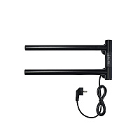 Полотенцесушитель электрический Тера Игла 180х400 мм 18 Вт с терморегулятором черный матовый