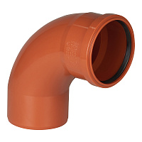 Отвод Ostendorf KGBD d110 мм 87° пластиковый для наружной канализации (228088)