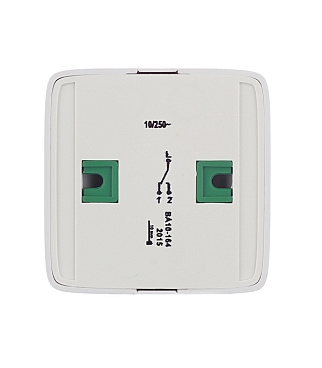 Переключатель Hegel Alfa одноклавишный накладной белый с подсветкой (ВА10-164)