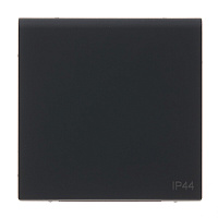 Розетка Systeme Electric ArtGallery встраиваемая карбон со шторками с крышкой (GAL441046)