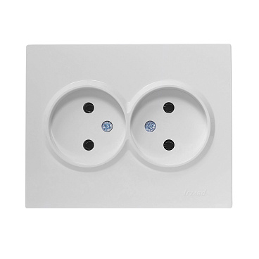 Розетка Lezard Vesna встраиваемая белая (742-0200-128B)