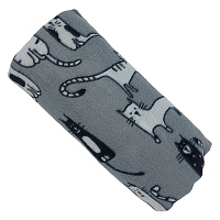 Плед 120х150 см Belezza Begemot флис серый