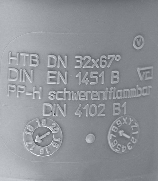 Отвод Ostendorf НТВ d32 мм 67° пластиковый для внутренней канализации (110130)