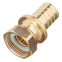 Соединитель прямой Stout 25 мм х 3/4 ВР(г) с накидной гайкой латунный (SFA-0019-002534)