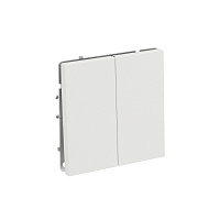 Выключатель DKC Kant двухклавишный встраиваемый белый песок (7010104DIY)