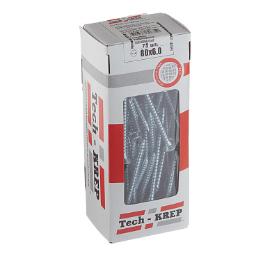 Саморезы универсальные 80x6,0 мм оцинкованные (75 шт.)