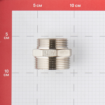 Ниппель переходной Valtec 1 1/2 НР(ш) х 1 1/4 НР(ш) латунный (VTr.580.N.0807)