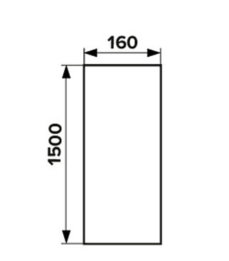 Воздуховод ERA круглый пластиковый d160 мм 1,5 м