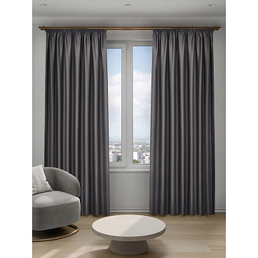 Штора блэкаут серая 200х280 см Decofest Омбра (153.748)