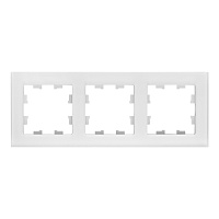 Рамка Systeme Electric AtlasDesign Nature трехместная белая (ATN330103)
