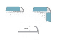 Профиль для плитки CEZAR внешний 7мм светло-серый