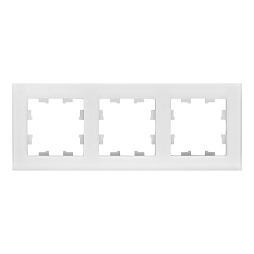 Рамка Systeme Electric AtlasDesign Nature трехместная белая (ATN330103)