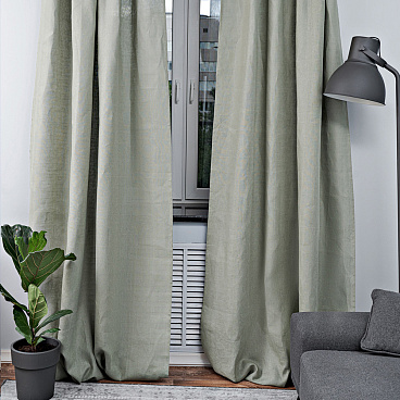Штора лен шалфей 145х300 см Rusby Лен (ТТ-00259471)