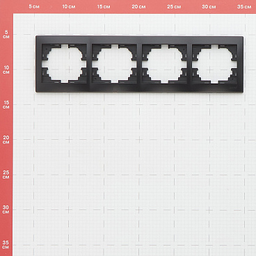Рамка Lezard Mira четырехместная черный бархат (701-4200-149)