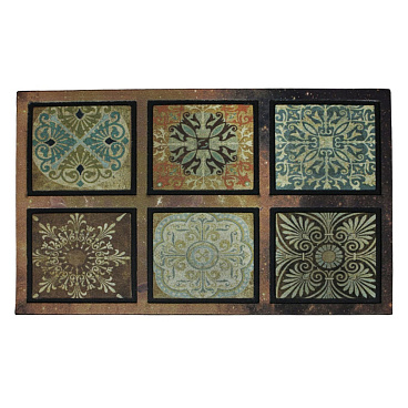 Коврик придверный противоскользящий Ланже 45х75 см влаговпитывающий серый