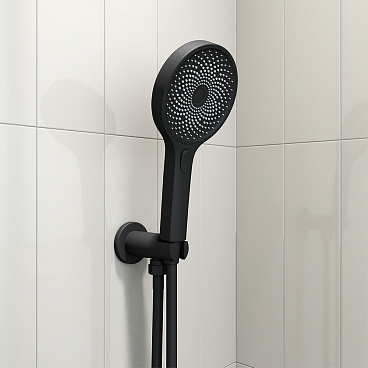 Подключение шланга Iddis Built-in Shower Accessories с держателем латунь черное (003BL01i62)
