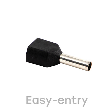 Наконечник штыревой втулочный изолированный EKF PROxima НШВИ-2 8 мм х 1,5 кв. мм двойной (50 шт.)