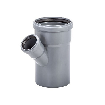 Тройник Lammin d110х50 мм 45° пластиковый для внутренней канализации (Lm35091105045)