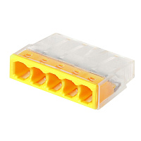 Клемма на 5 проводов КМ 2273-205 0,5-2,5 кв.мм самозажимная без пасты (20 шт.) (ЦБ-00021636/5113)