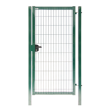 Калитка распашная с панелью 3D Medium и столбами 1х2,03 м зеленая RAL 6005
