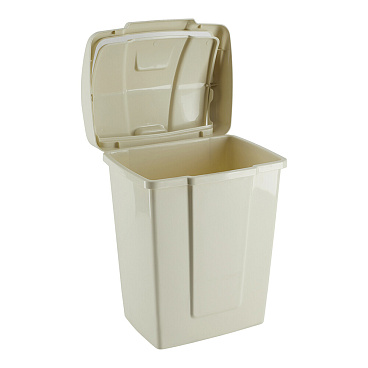 Контейнер для мусора Martika Форте с крышкой 6 л пластик слоновая кость
