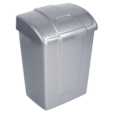 Контейнер для мусора Martika Форте с крышкой 23 л пластик серый
