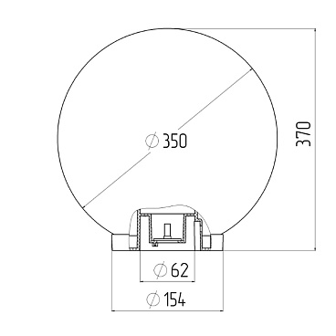 Светильник садово-парковый Svet Анелма белый 370 мм E27 100 Вт IP44 (1200-00050)