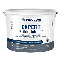 Краска интерьерная Finncolor Expert Silikat Interior база AS белая 9 л