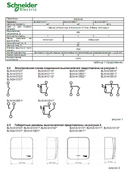 Выключатель Systeme Electric Blanca двухклавишный накладной антрацит (BLNVA105016)