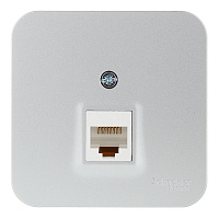 Розетка компьютерная Systeme Electric Blanca накладная алюминий RJ45 (BLNIA045003)