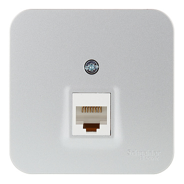 Розетка компьютерная Systeme Electric Blanca накладная алюминий RJ45 (BLNIA045003)