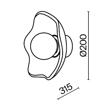 Настенный светильник (бра) Maytoni MOD207WL-01BS