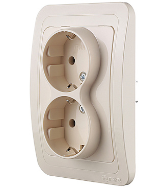 Розетка Makel Mimoza встраиваемая бежевая (25082)