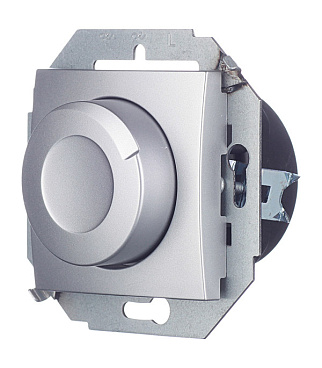 Диммер Simon 15 встраиваемый алюминий поворотно-нажимной (1591311-033)