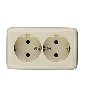 Розетка Hegel Alfa накладная слоновая кость (РА16-153-01)