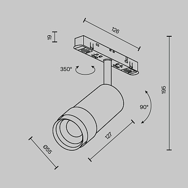 Трековый светильник Technical TR211-1-12W3K-Z-W