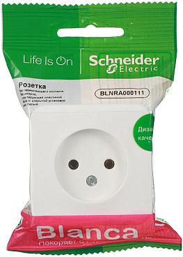 Розетка Systeme Electric Blanca накладная белая (BLNRA000111)