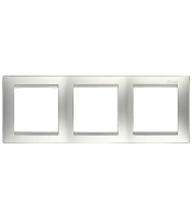 Рамка Simon 15 трехместная алюминий (1500630-033)