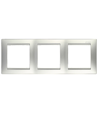 Рамка Simon 15 трехместная алюминий (1500630-033)