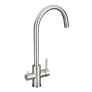 Смеситель для кухни Corsa Deco Pride нержавеющая сталь с высоким изливом с подключением к фильтру однорычажный (966379)