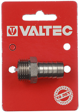 Штуцер Valtec для присоединения шланга 1/2 НР(ш) х 16 мм латунный (VTr.650.N.0416)
