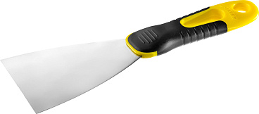 Шпатель STAYER ″PROFESSIONAL″ нержавеющее профилированное полотно, 2к ручка, 80 мм