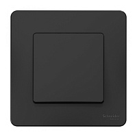 Выключатель Systeme Electric Blanca одноклавишный встраиваемый антрацит (BLNVS010106)